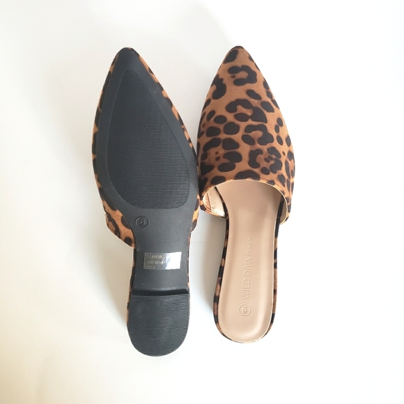 Leopard Print Mules Slip Ons - Picture 10 of 13